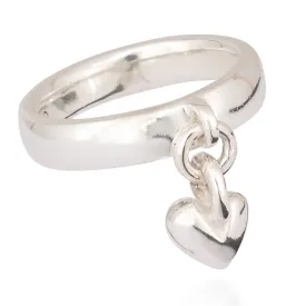 Sweetheart Silver Charm Ring