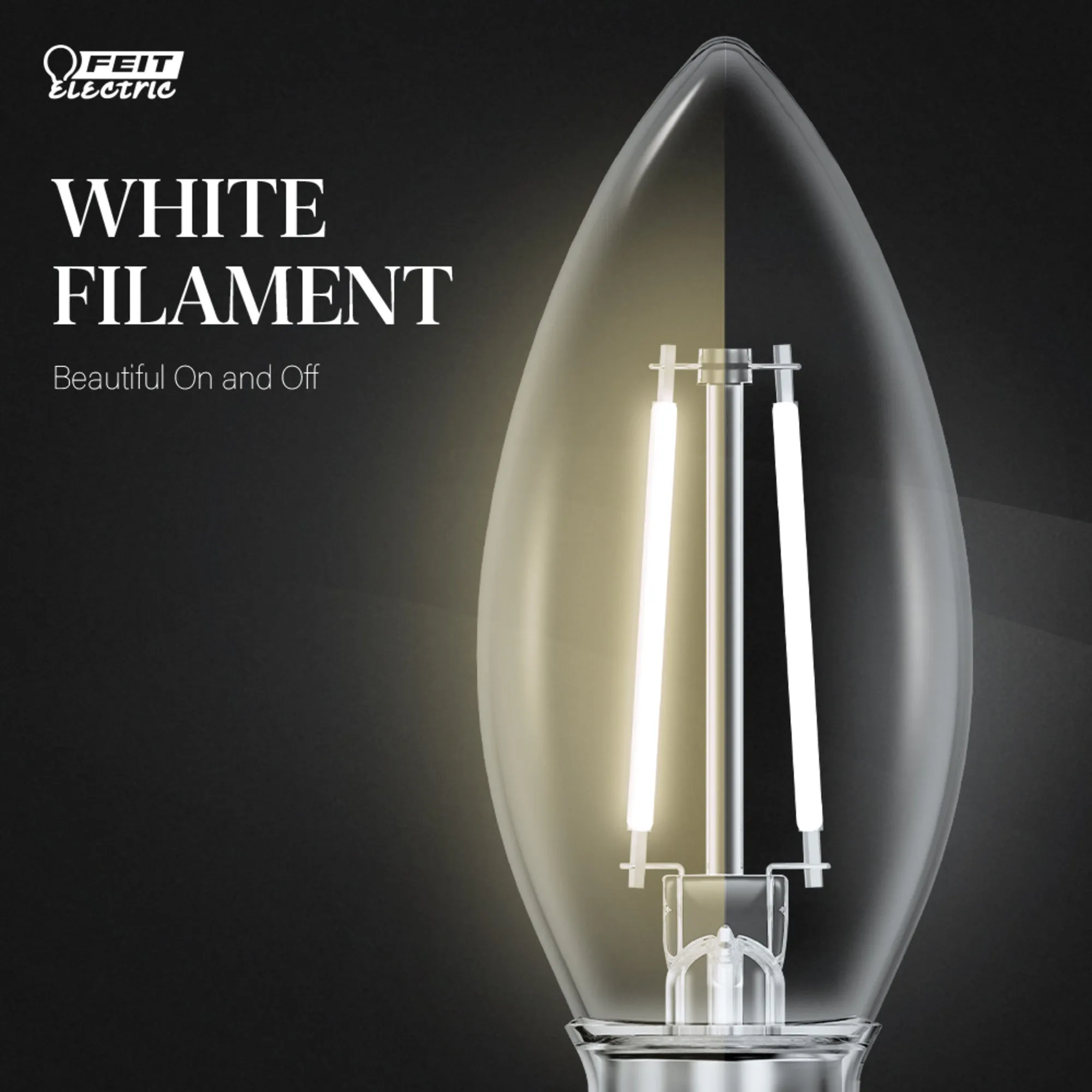 10W (100W Replacement) Soft White (2700K) B10 Shape (E12 Base) Torpedo White Filament Bulb (3-Pack)