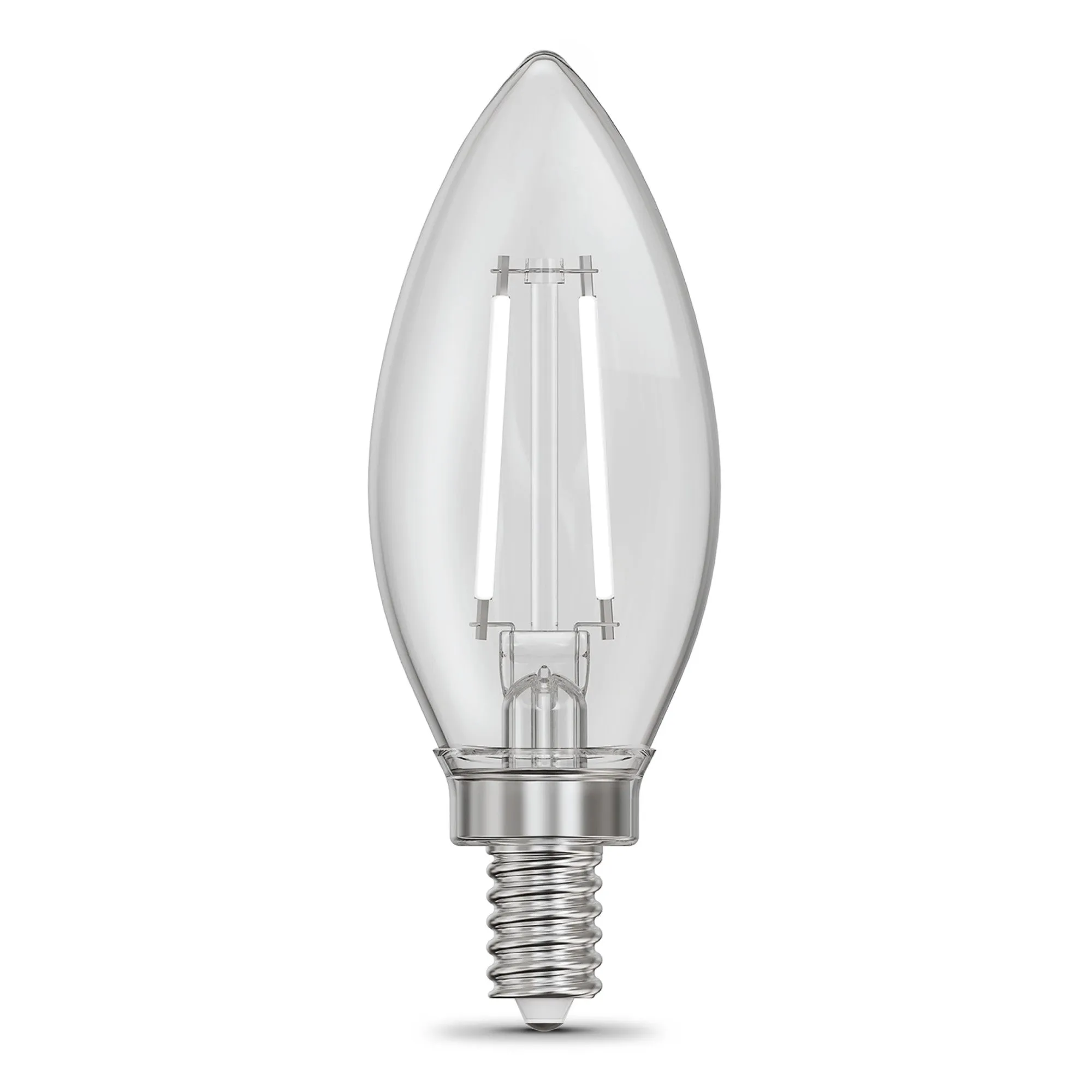 10W (100W Replacement) Soft White (2700K) B10 Shape (E12 Base) Torpedo White Filament Bulb (3-Pack)