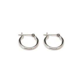 14k White Gold Mini Hoop Earrings