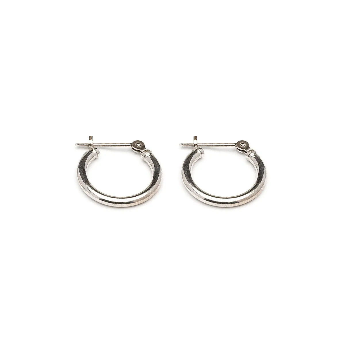 14k White Gold Mini Hoop Earrings