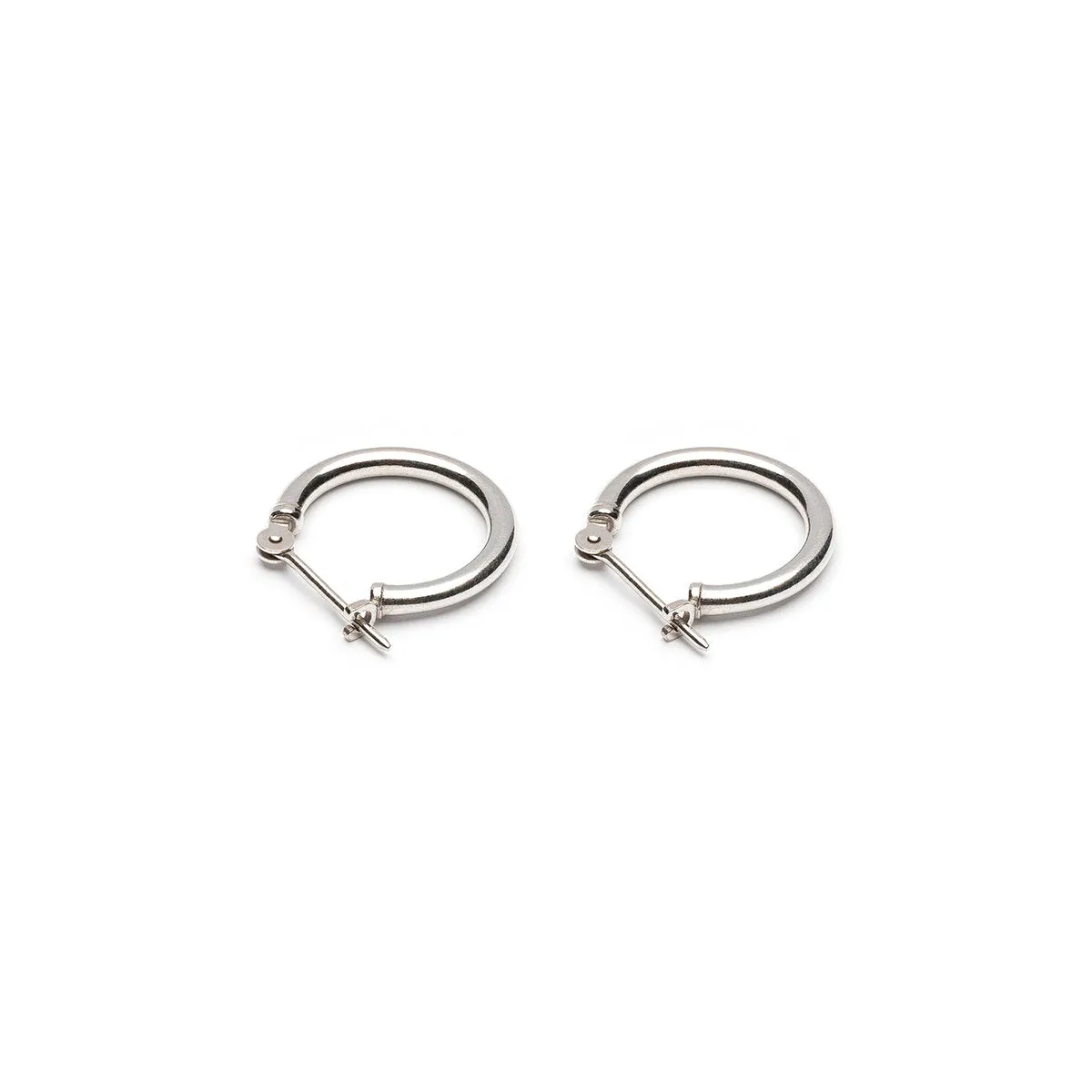 14k White Gold Mini Hoop Earrings