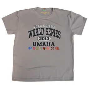 2013 College World Series Teams Omaha Baseball Performance Gray T-Shirt