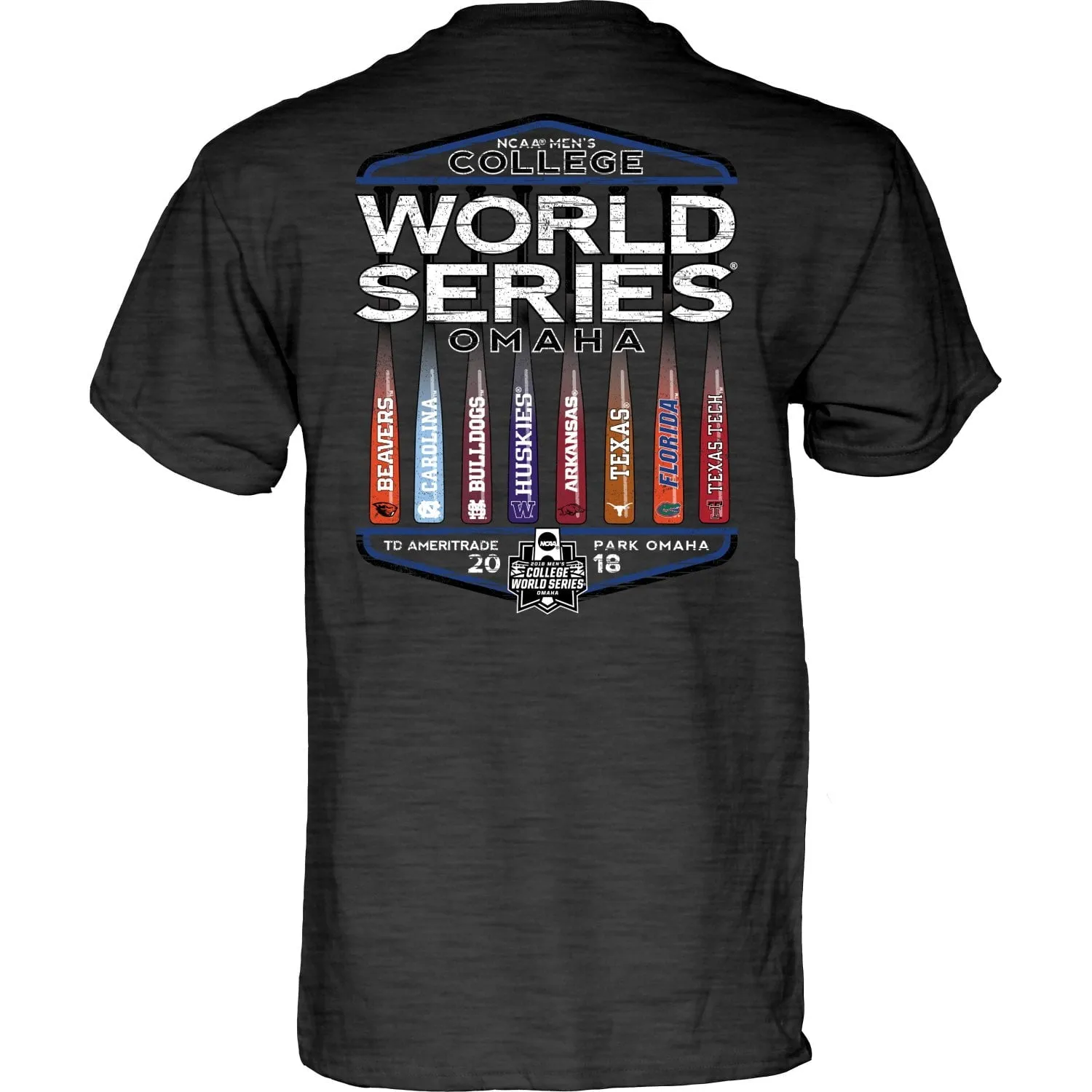 2018 NCAA College World Series 8 Team YOUTH Gray T-Shirt