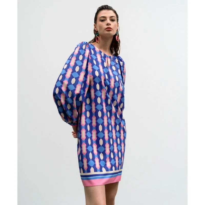 Access Printed Mini Shift Dress