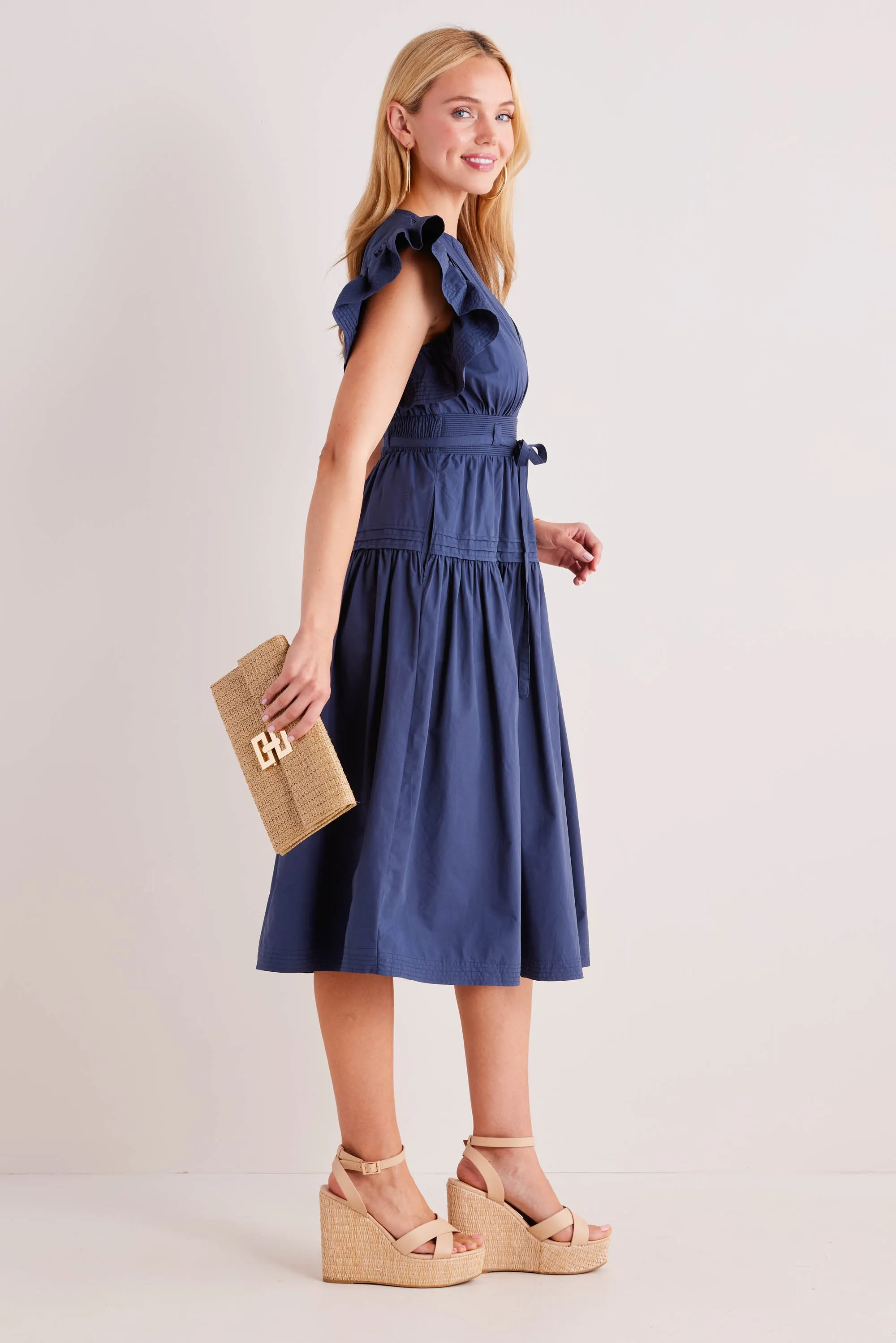 Amalia Dress- Navy