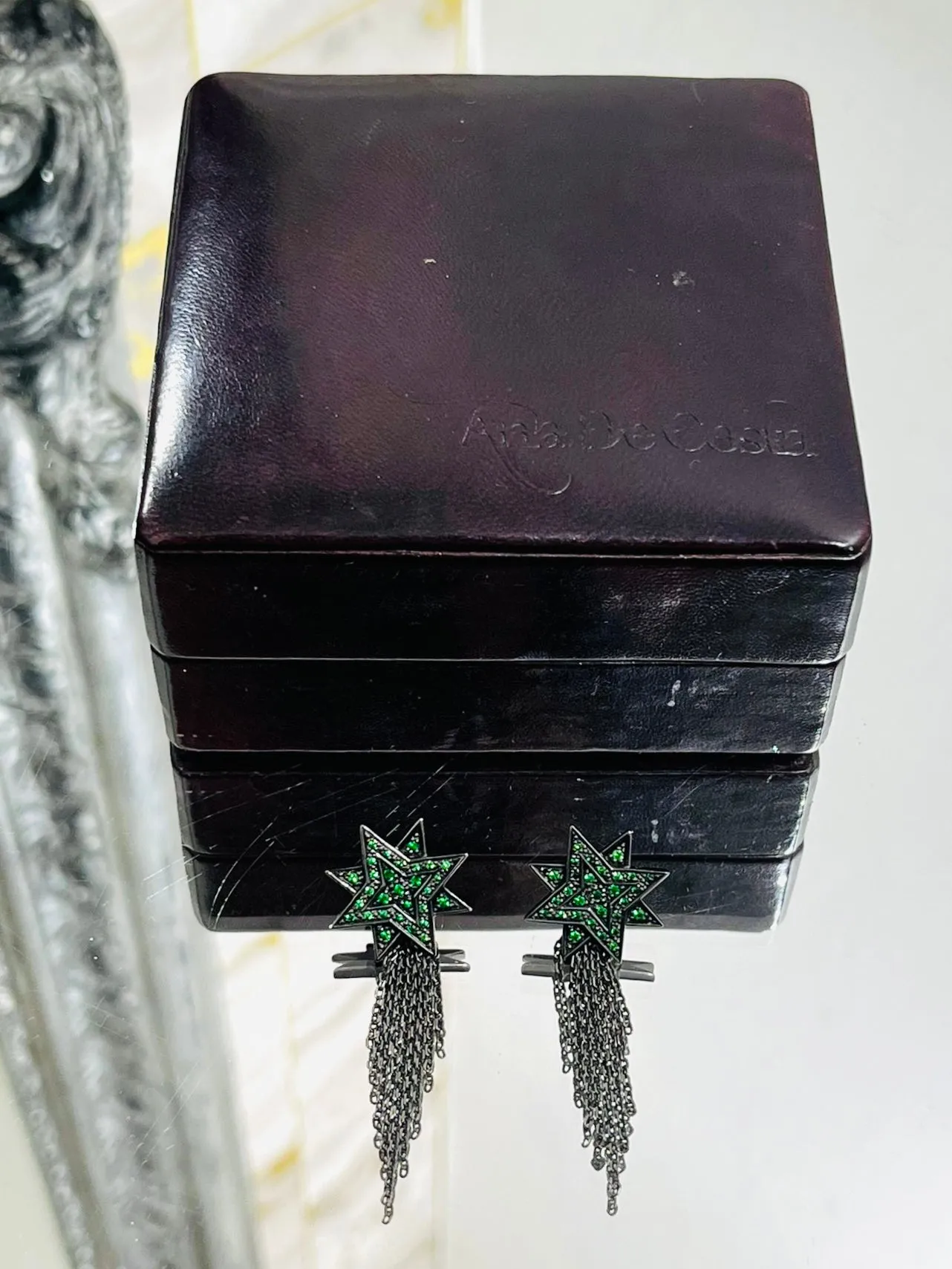 Ana De Costa Shooting Star Earring 18k Gold & Tsavorites