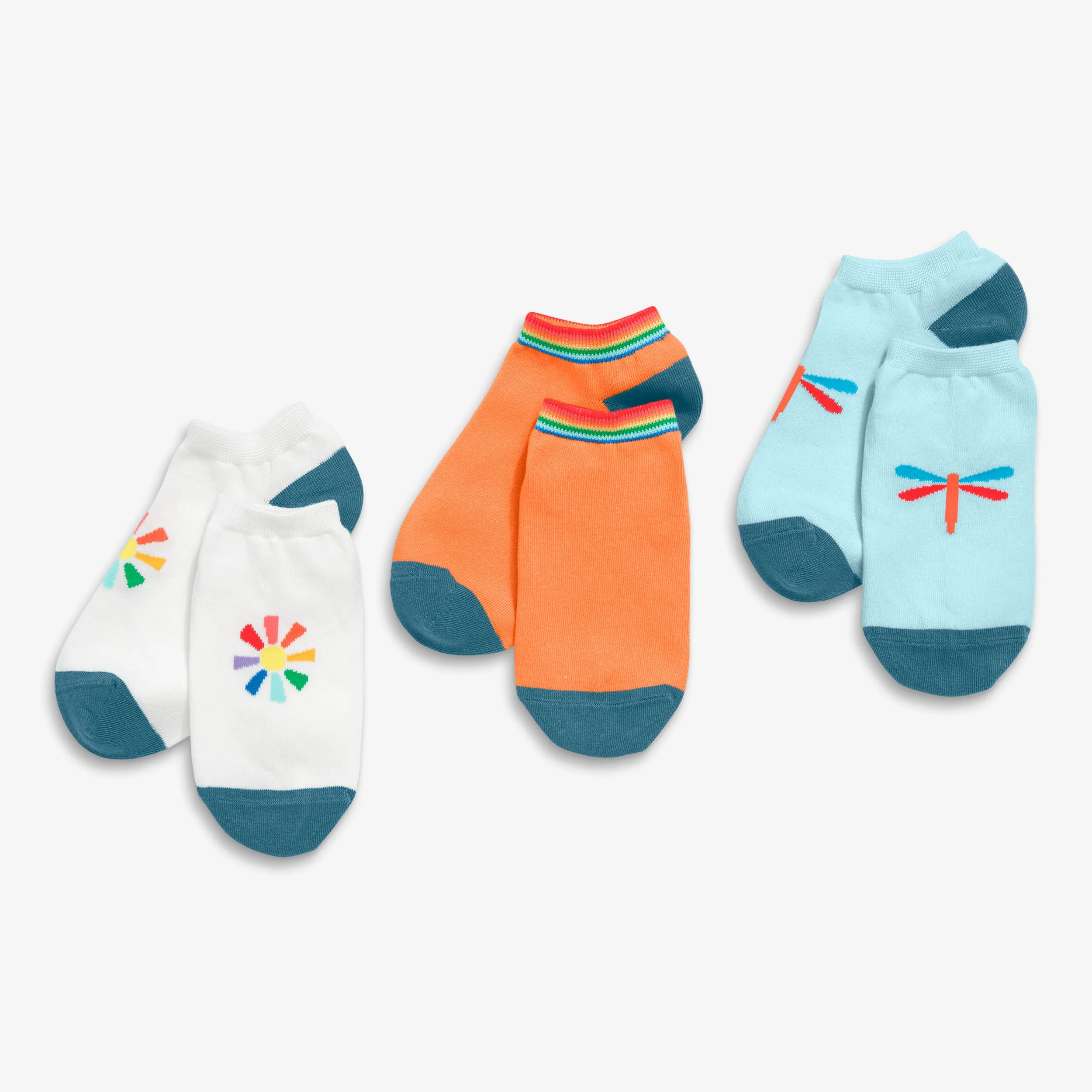 Ankle sock 3-pack in backyard mix