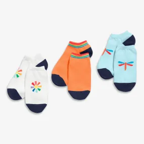 Ankle sock 3-pack in backyard mix