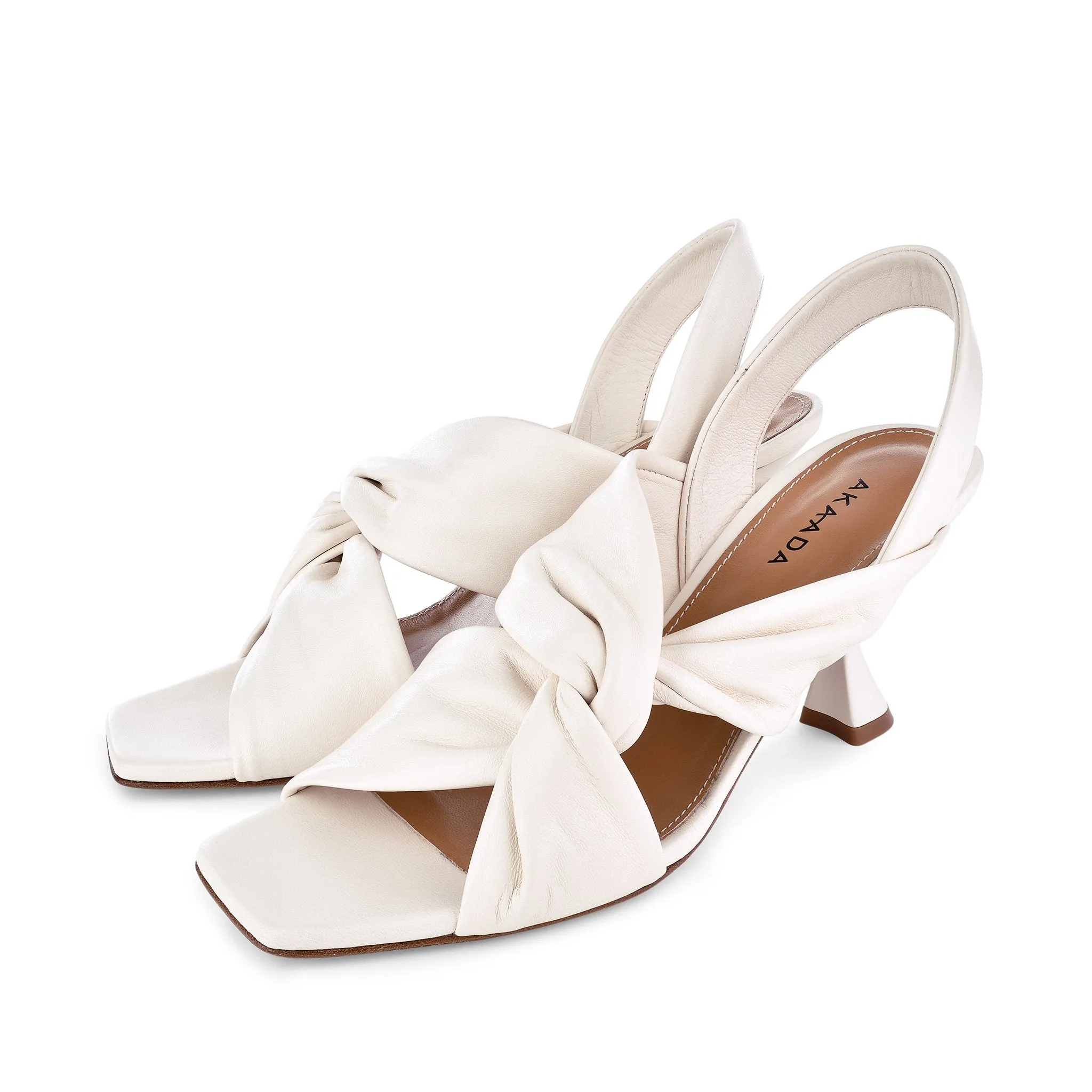 Asami Cream Soft Nappa Sandals