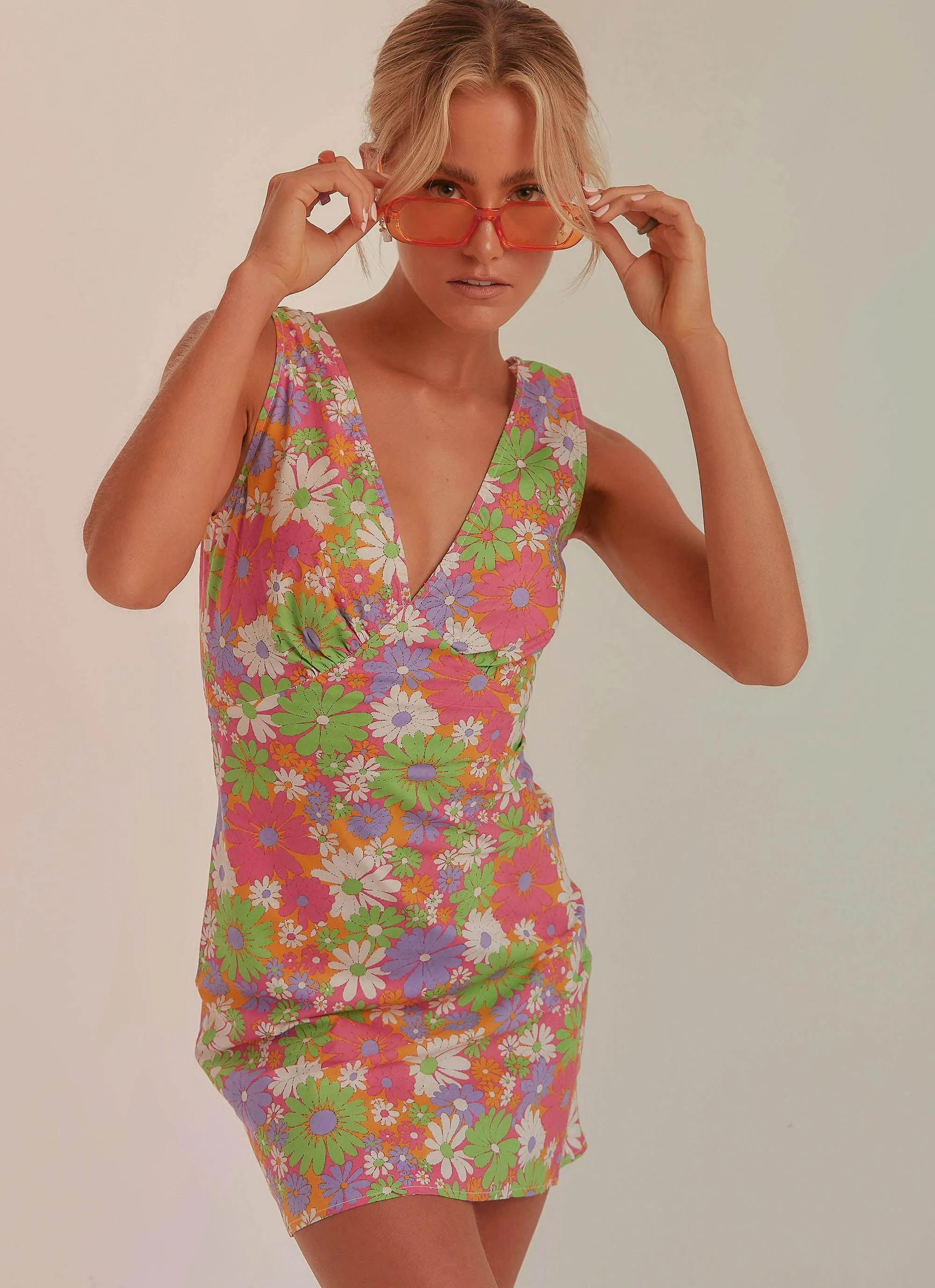 Audrey Vintage Slip Dress - 70s Floral