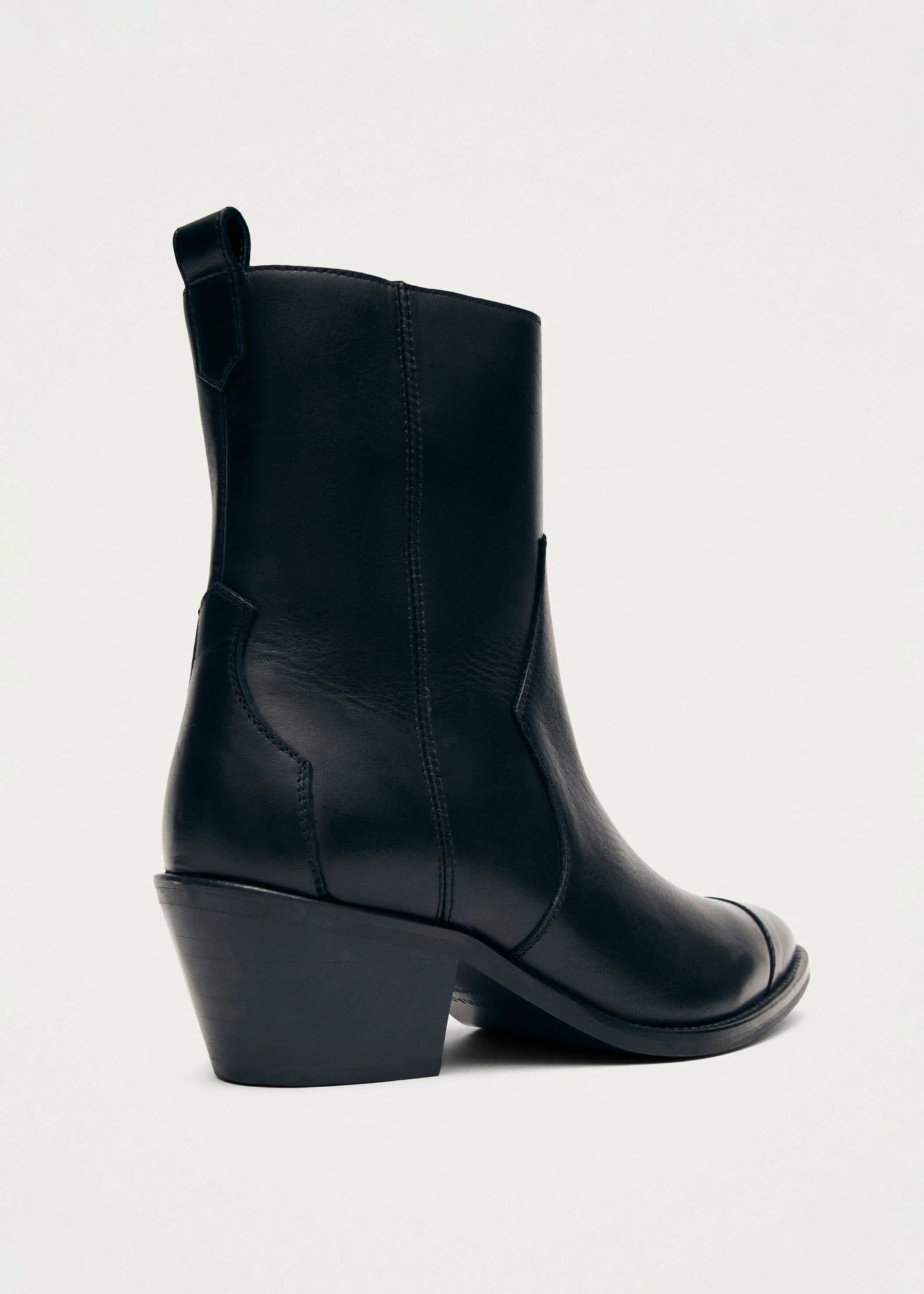 Austin Black Leather Ankle Boots