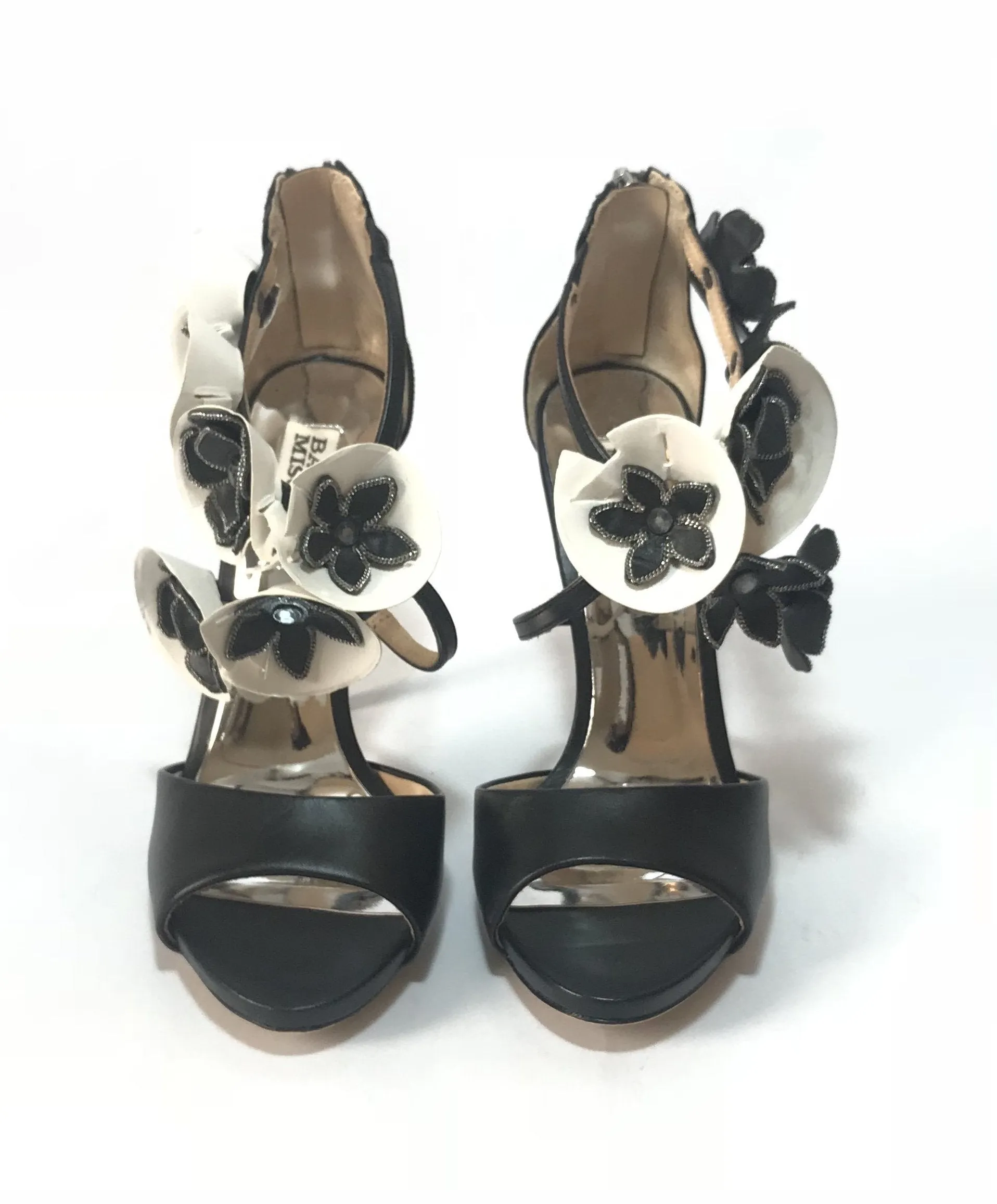 Badgley Mischka Black Floral Heels | Brand New |