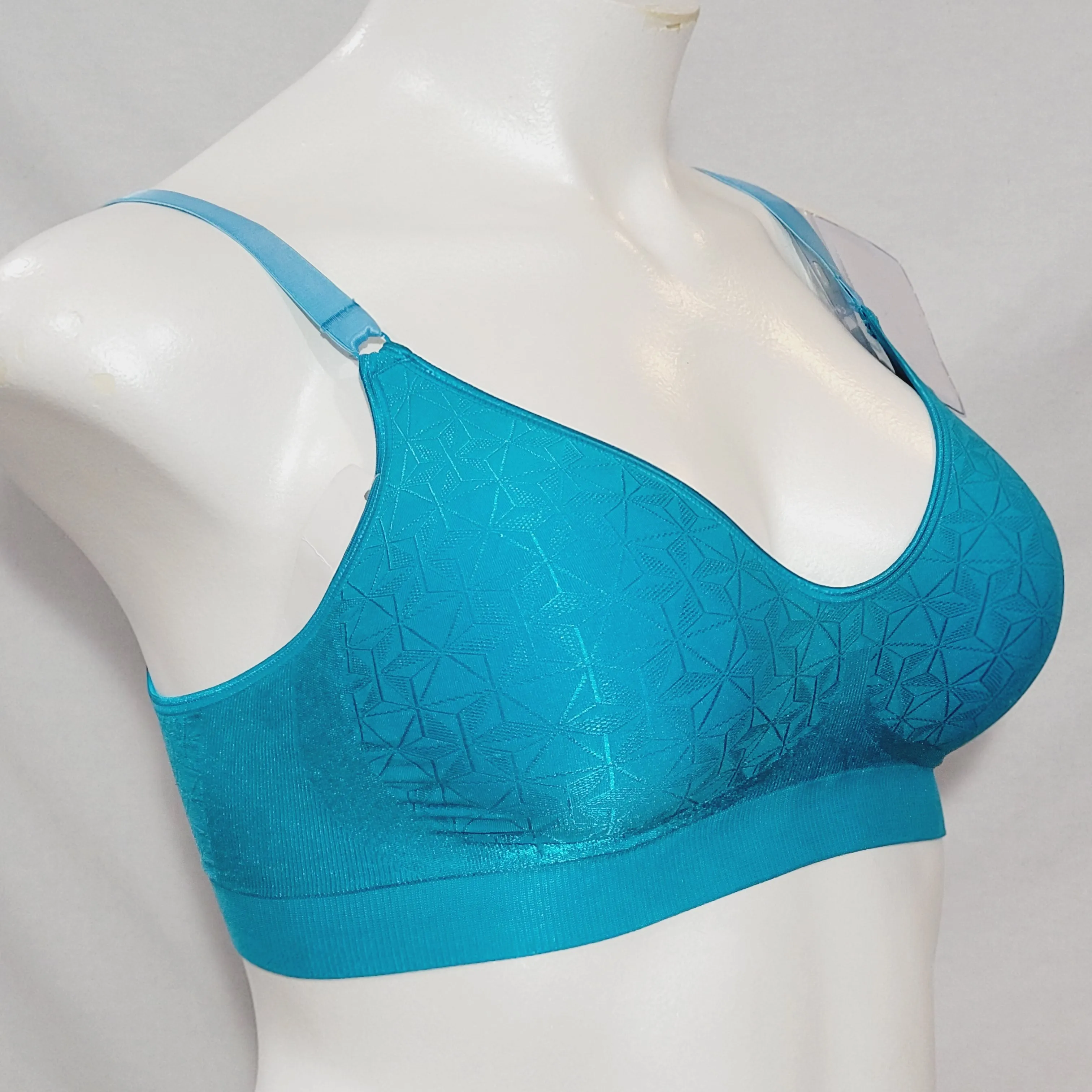 Bali 3381 Comfort Revolution Smart Sizes Convertible No Wire Bra MEDIUM Teal NWT DISCONTINUED