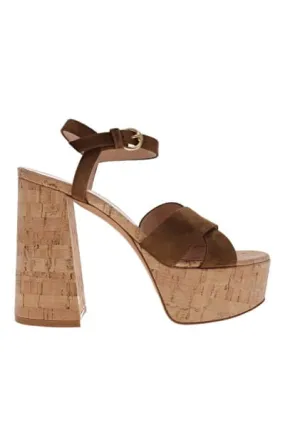 Bebe Texas Suede Platform Heels