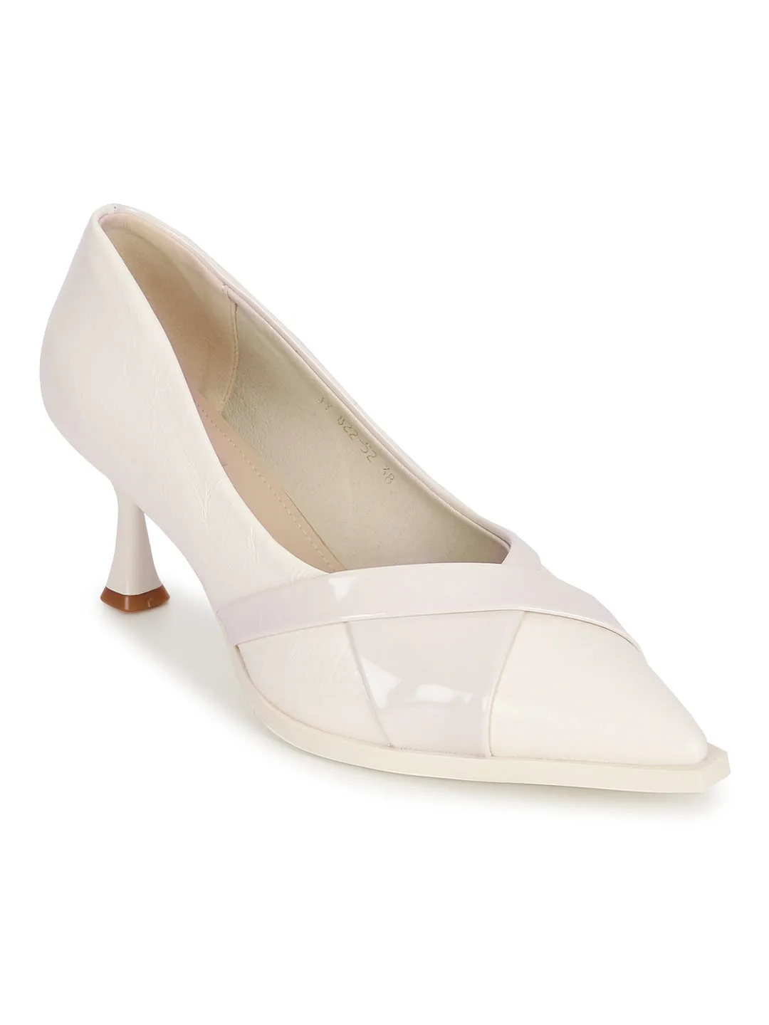 Beige PU Stylish Stiletto Heel Pumps (TC-ML057-BEIG)