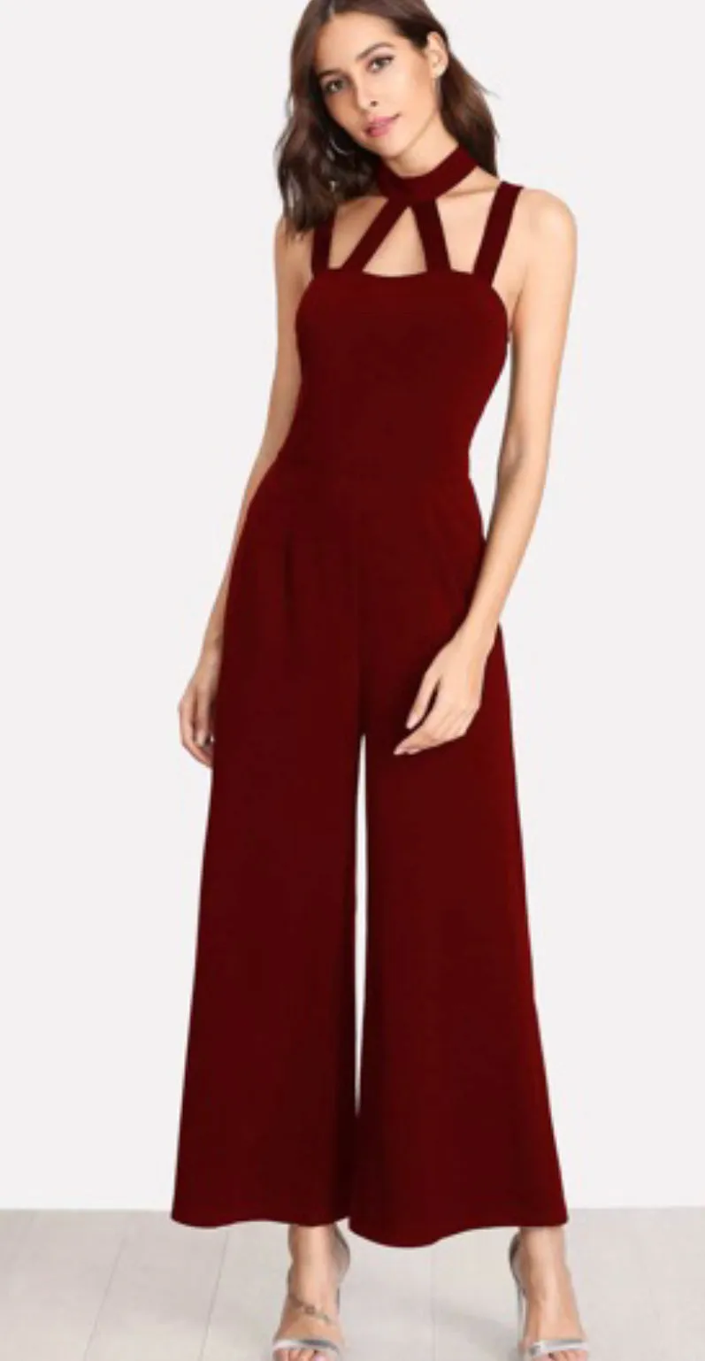 Betty Choker Neck Jumpsuit