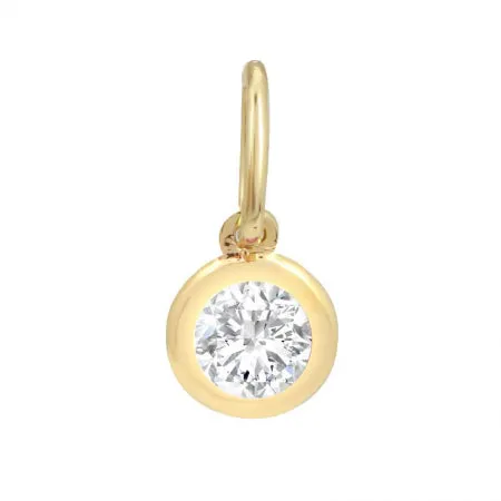 Bezel Set Diamond Charm