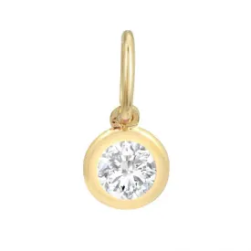 Bezel Set Diamond Charm