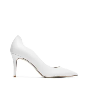 Biachic White Nappa Pumps