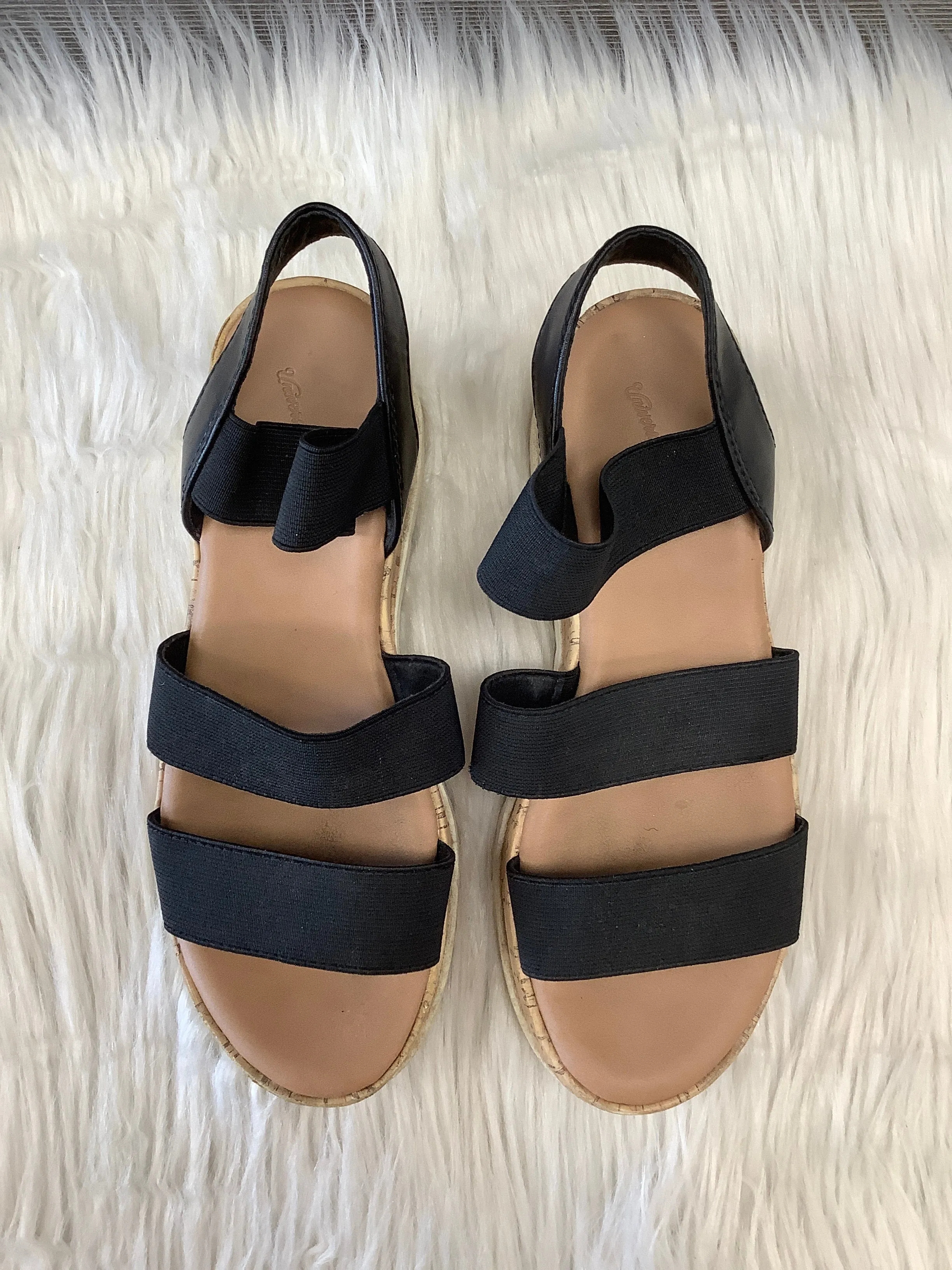 Black & Brown Sandals Heels Platform Universal Thread, Size 6.5