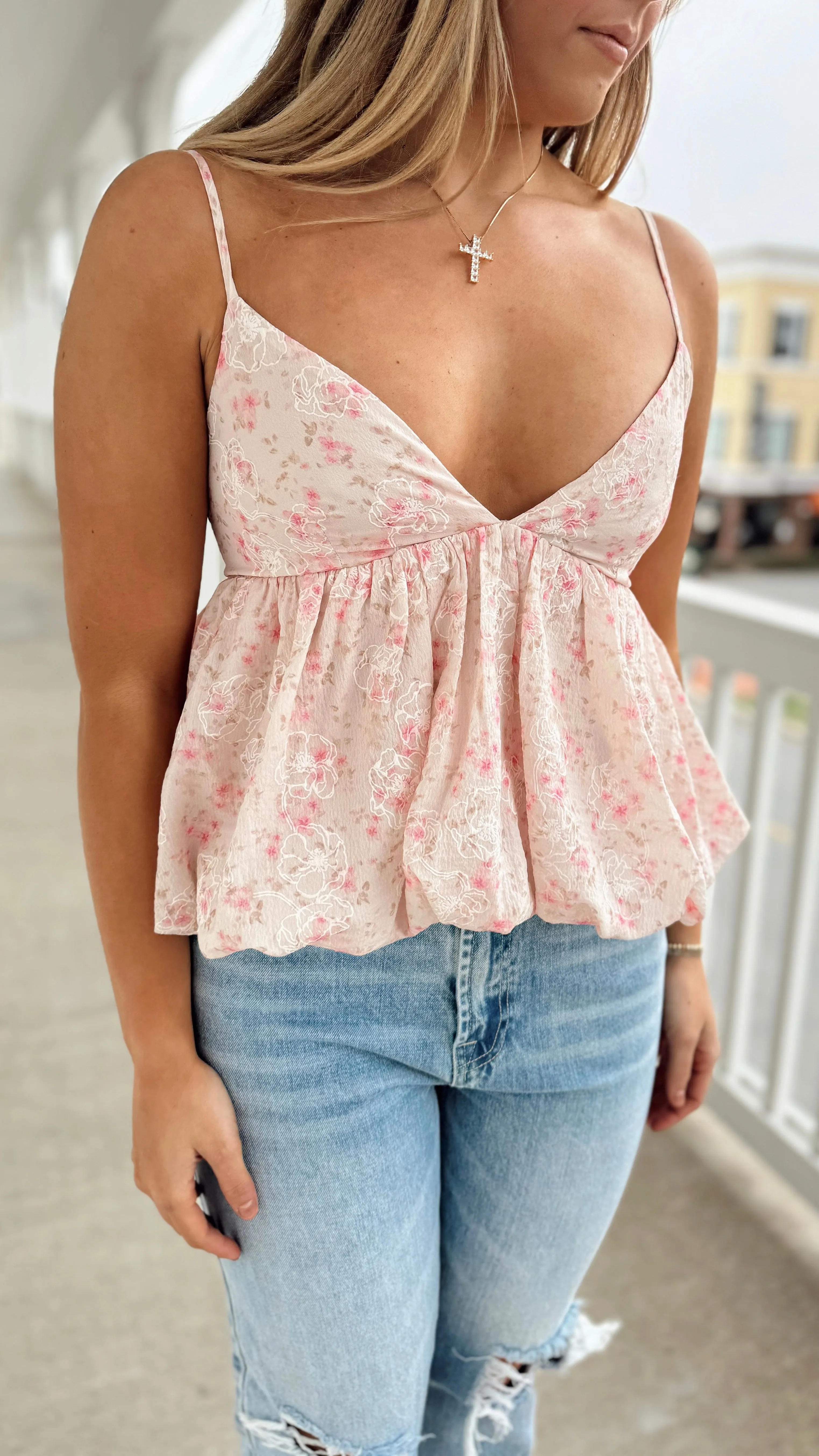 Blushing Babydoll Top