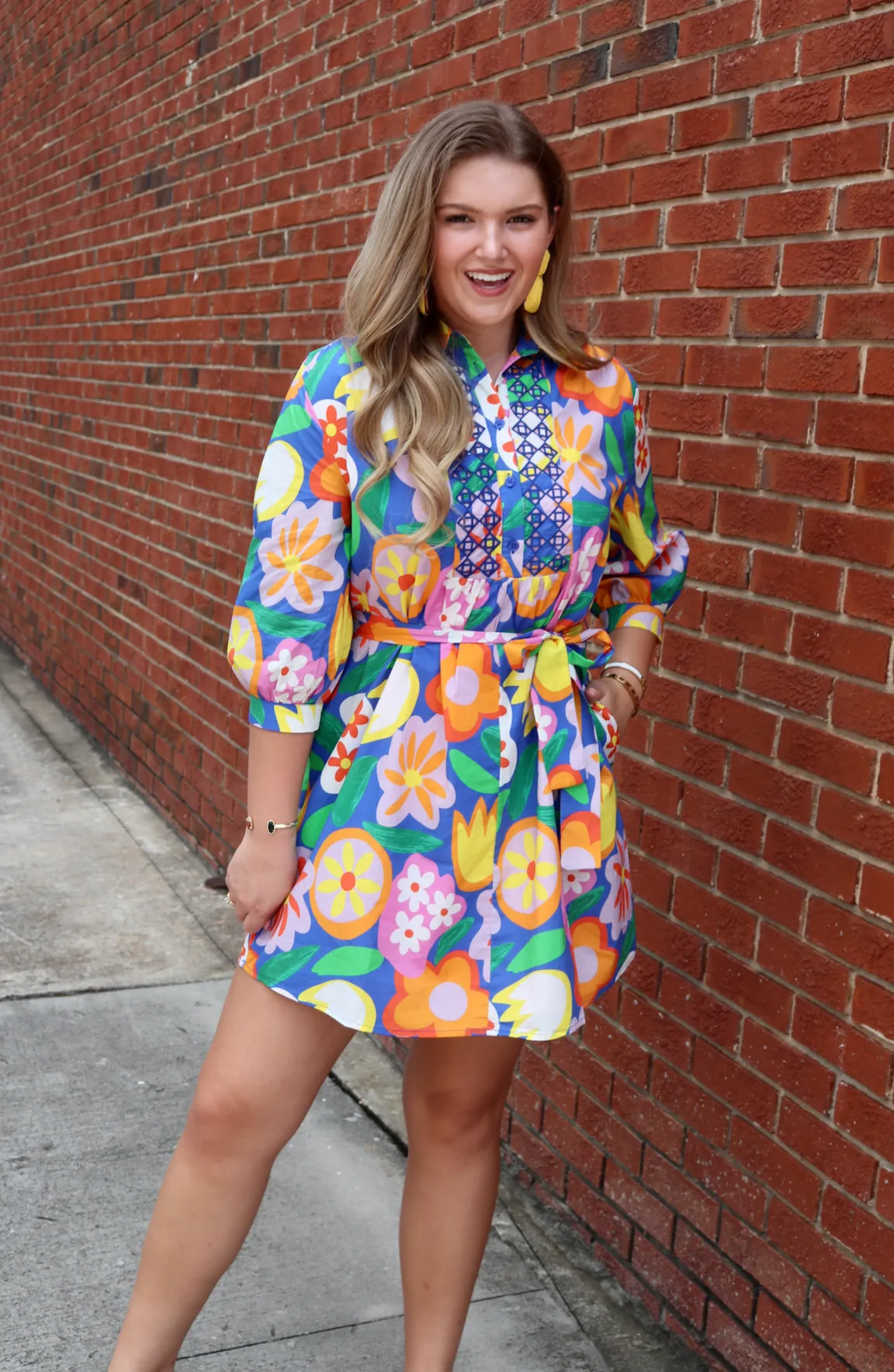 Bold Garden Embroidered Dress