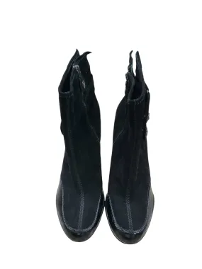 Boots Ankle Heels By Clothes Mentor In Black, Size: 9