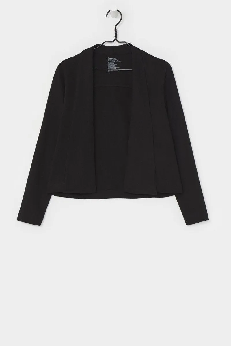 building block cardigan black <br>  by Kowtow