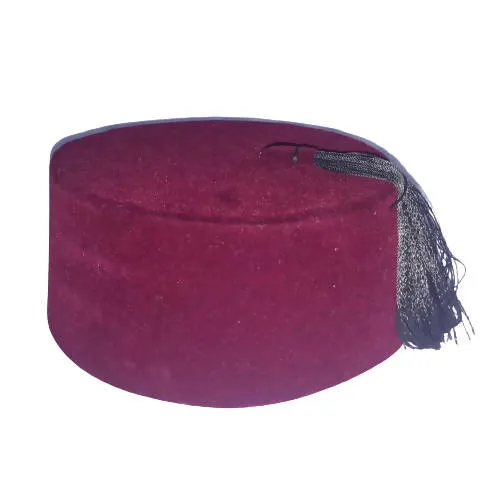 Burgundy Moroccan Hat "Tarbouche"