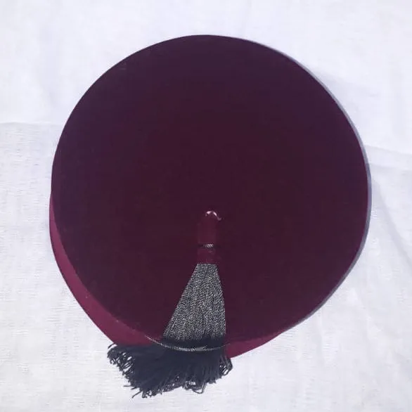 Burgundy Moroccan Hat "Tarbouche"