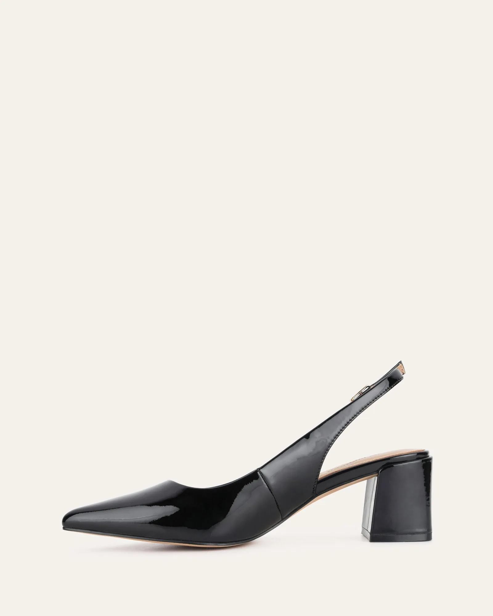 CARA LOW HEELS BLACK PATENT