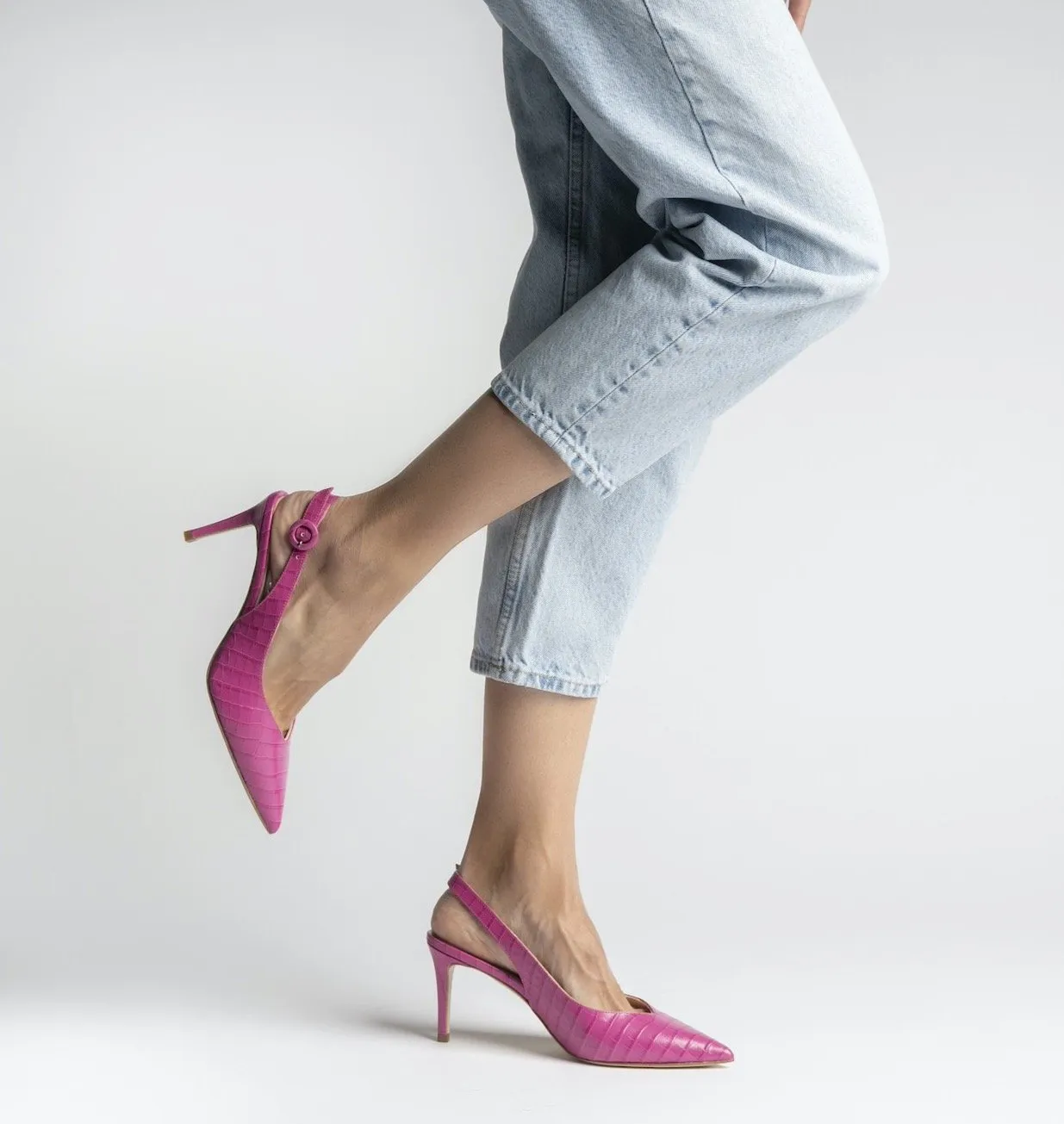 Cocco Fuchsia Sling Back Pumps