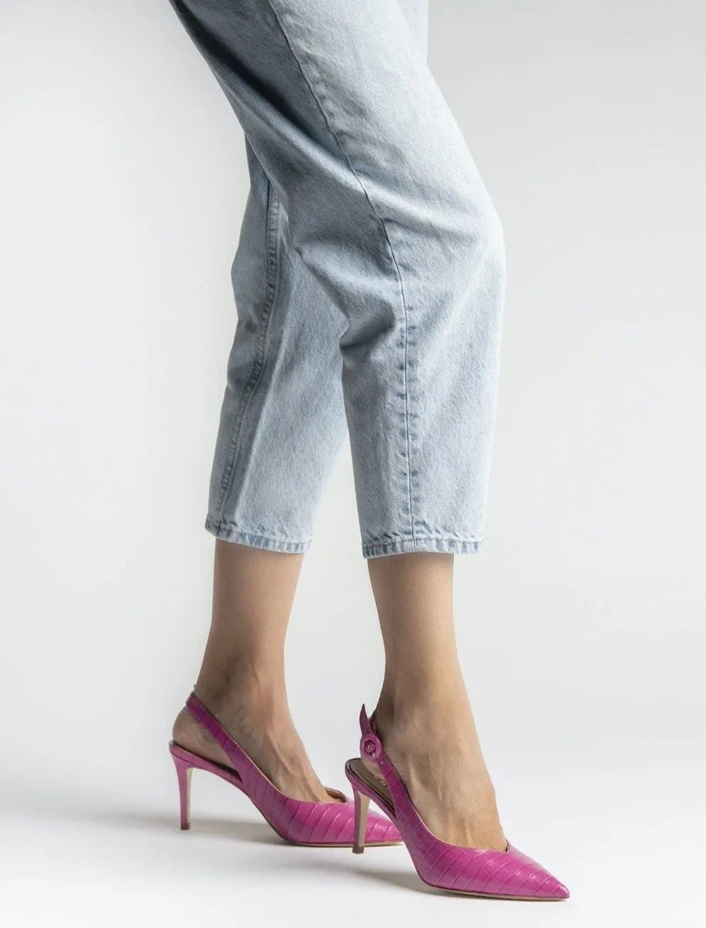 Cocco Fuchsia Sling Back Pumps