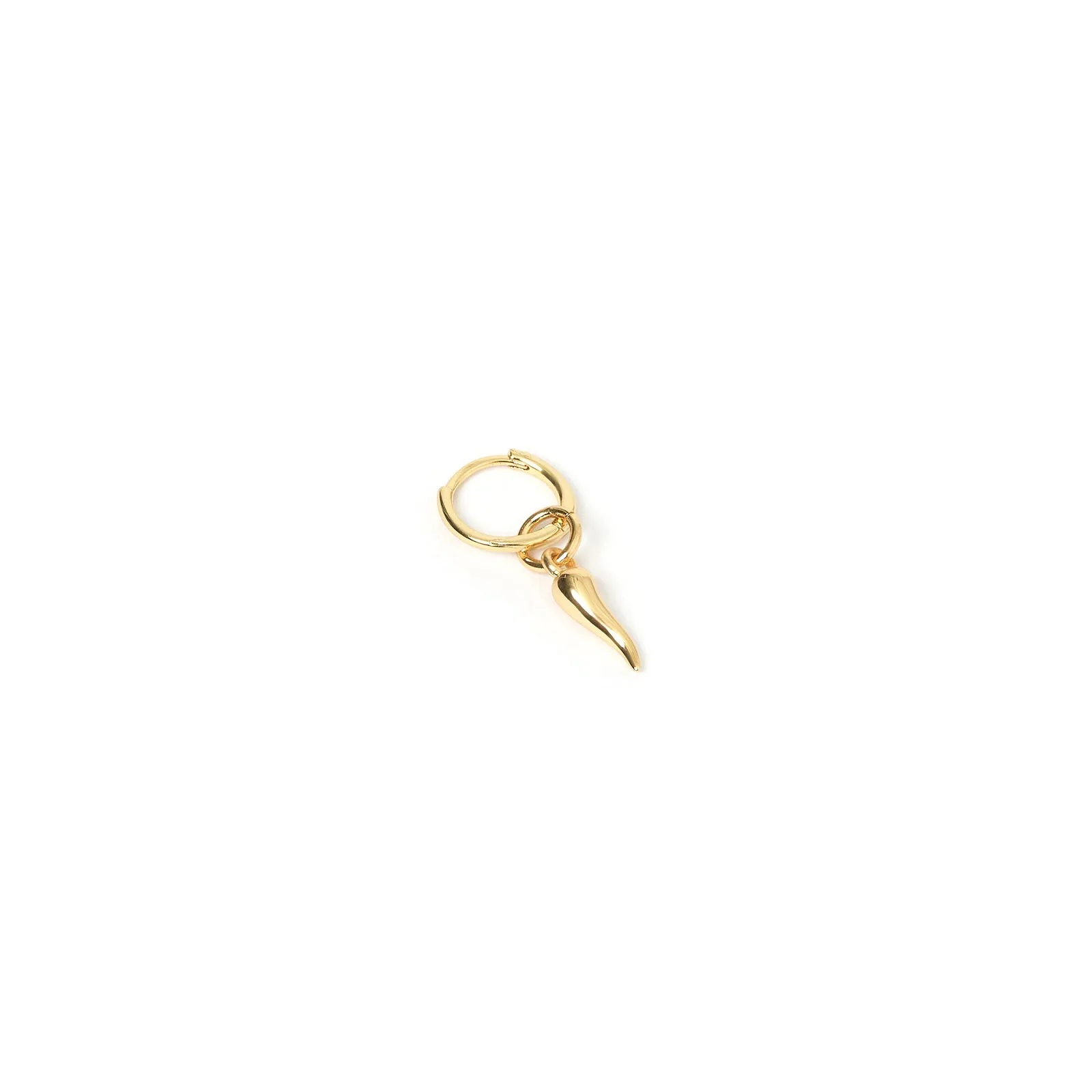 Cornicello Gold Single Charm Earring - Small