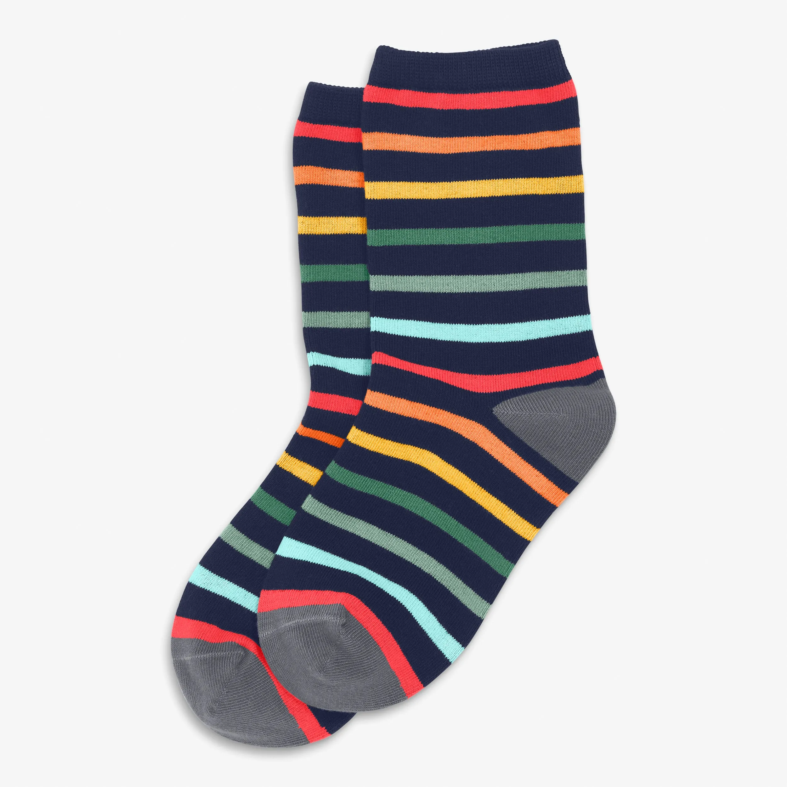 Crew sock in rainbow stripe