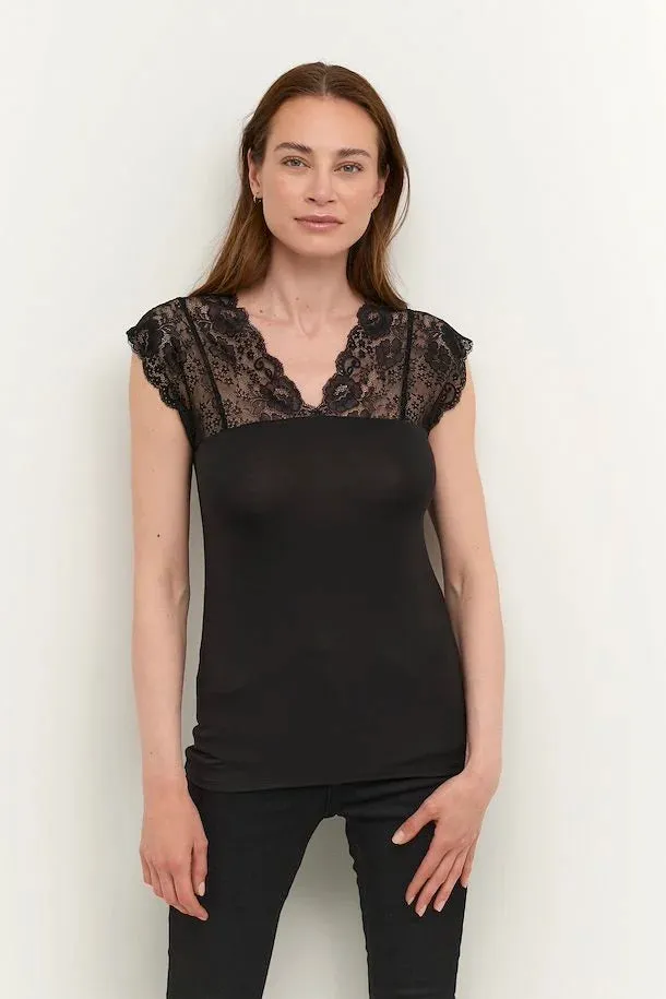 Culture - Poppy Lace Top - Black