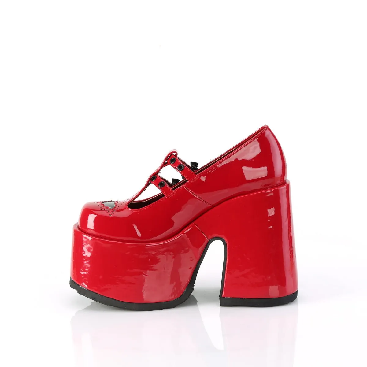 Demonia CAMEL-55 | Red Patent Leather Mary Janes