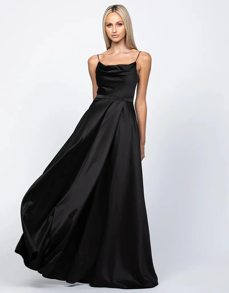 Diamond Cowl Wrap Gown