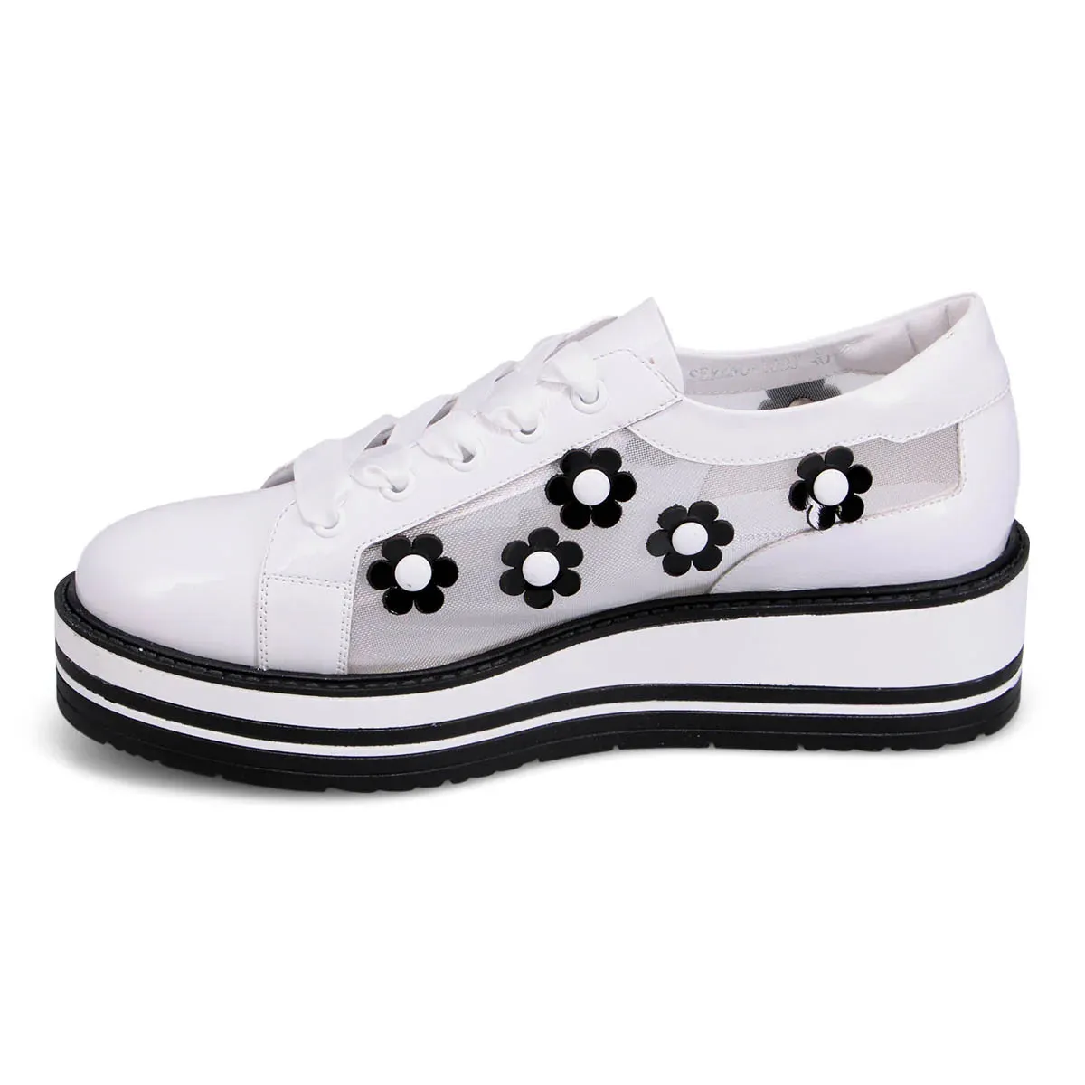 Django & Juliette SERENO Platform Sneaker in White