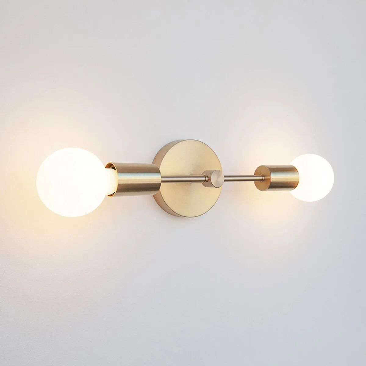 Double Arm Wall Light - Brass