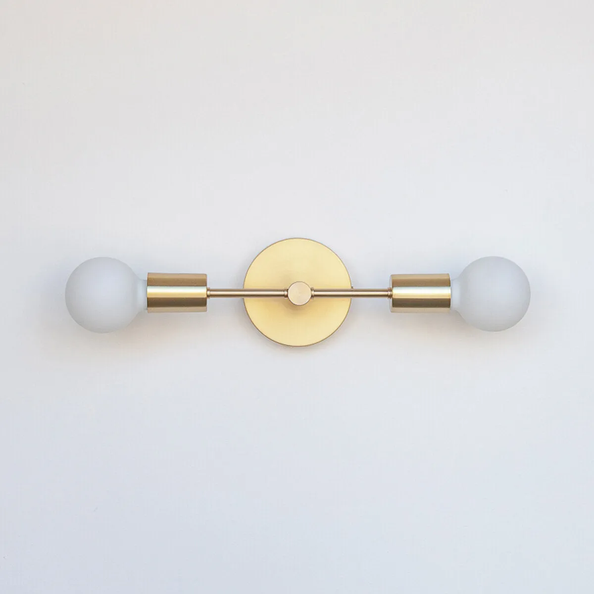 Double Arm Wall Light - Brass