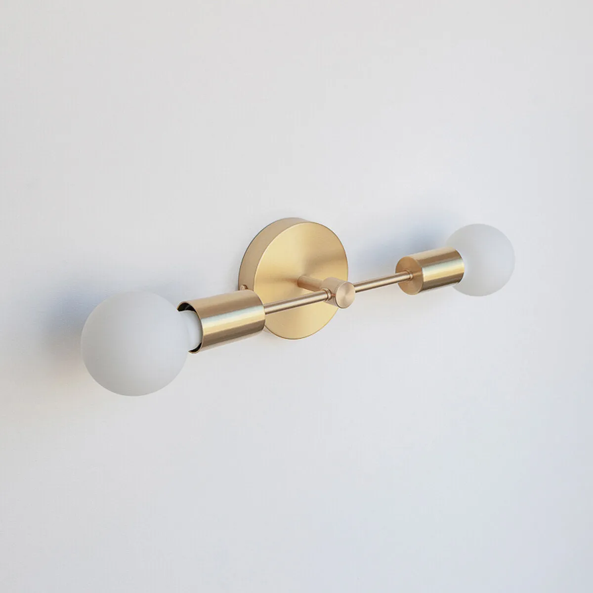 Double Arm Wall Light - Brass