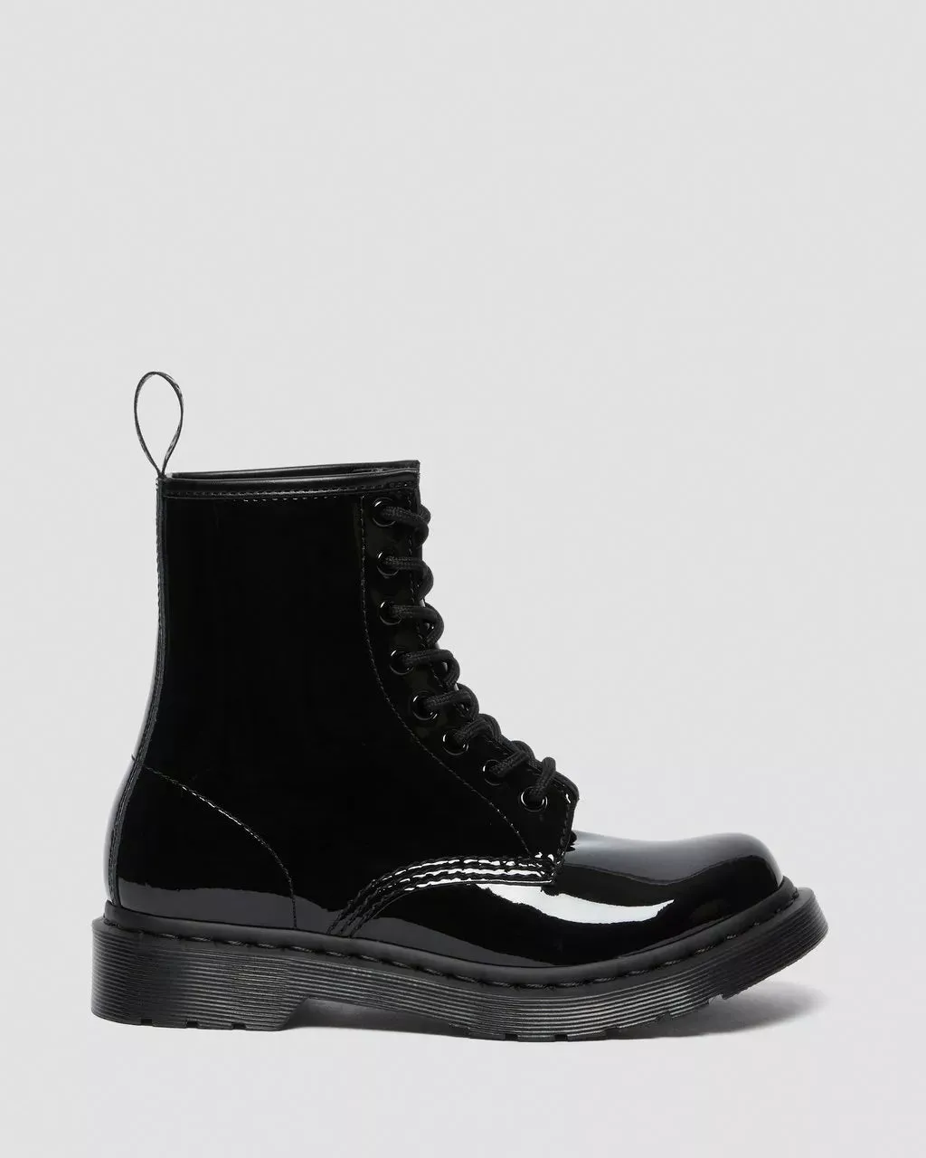 Dr Martens UNISEX 1460 MONO PATENT LEATHER ANKLE BOOTS (BLACK PATENT LAMPER)