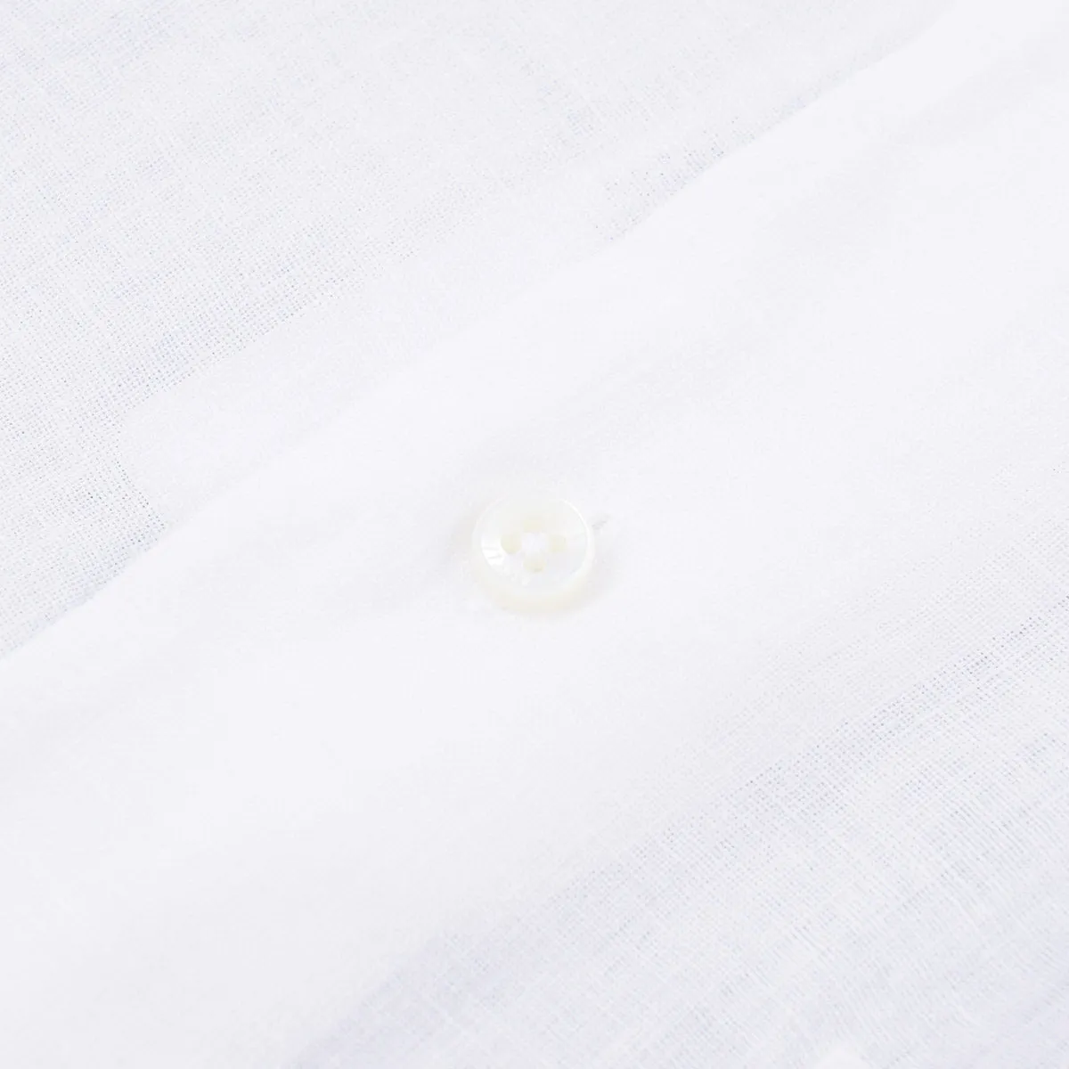 Fedeli Solid White Pure Linen Shirt