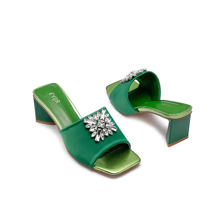 Gem Brooch Heeled Sandal BB 23