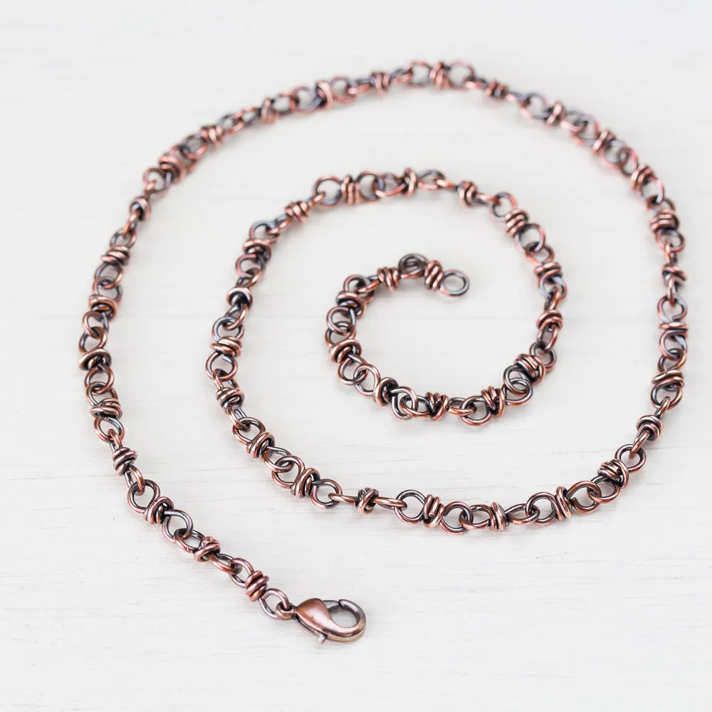 Handcrafted Copper Necklace - Bigger Link Chain