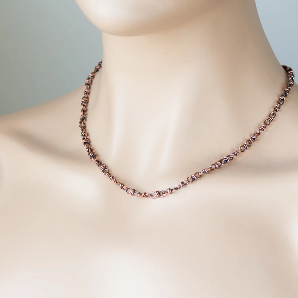 Handcrafted Copper Necklace - Bigger Link Chain