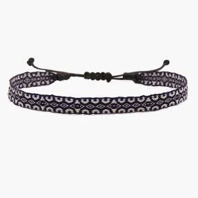 Handmade Purnama Bracelet 86 (Navy Blue/White)