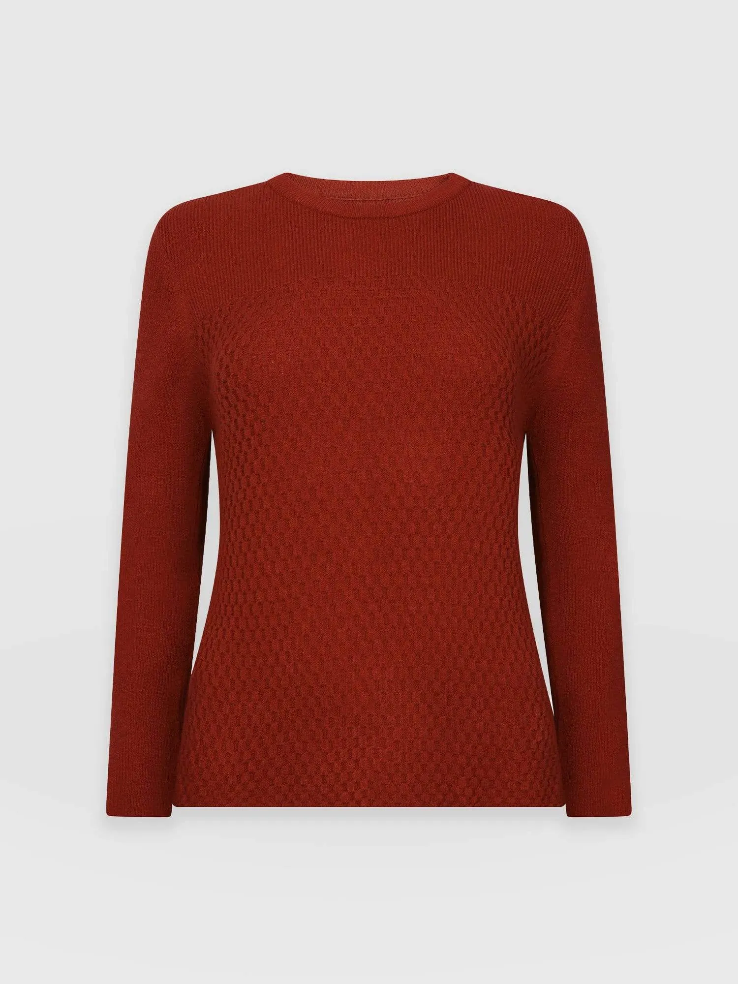 Honeycomb Rib Jumper - Amber